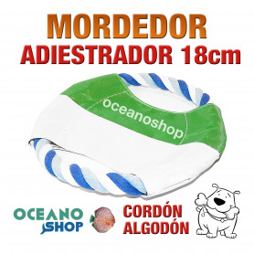 Juguete mordedor adiestrador perro cuerda algodón 18cm longitud