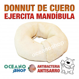 Donnut de cuero nudo perro ejercita mandíbula 8cm Donnut de cuero nudo perro ejercita mandíbula 8cm