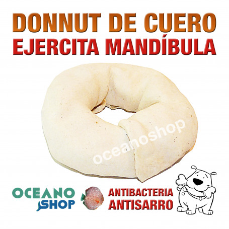 Donnut de cuero nudo perro ejercita mandíbula 8cm