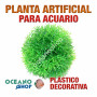 Planta artificial decoración acuario plástico verde 10cm diametro peces refugio