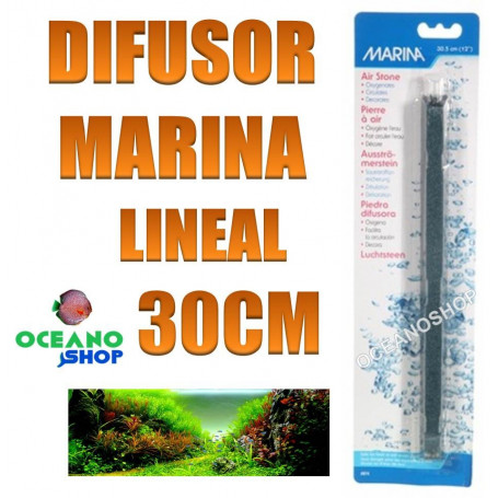 difusor piedra lineal marina 30cm acuario oxigeno difusora
