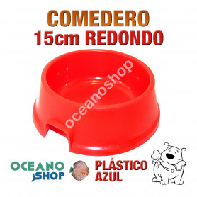 Comedero bebedero redondo perro plástico rojo pequeño 15cm Comedero bebedero redondo perro plástico rojo pequeño 15cm diámetro