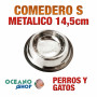 Comedero bebedero metálico talla s redondo perro y gato 14,5cm muy resistente calidad antigolpes