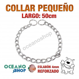 Collar 50cm perro 2 modos normal y estrangulador 4mm grosor Collar 50cm perro 2 modos normal y estrangulador 4mm grosor grande adiestramiento