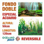 Fondo 120x50cm doble reversible decorativo fondo cascada y plantas marino acuario peces calidad