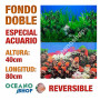 Fondo 80x40cm doble reversible decorativo fondo plantas y coral marino acuario peces calidad