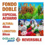 Fondo 80x40cm doble reversible decorativo fondo plantas y coral marino acuario peces calidad