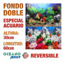 Fondo 60x30cm doble reversible decorativo fondo plantas y coral marino acuario peces calidad