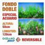 Fondo 120x50cm doble reversible decorativo fondo plantas marinas marino acuario peces calidad
