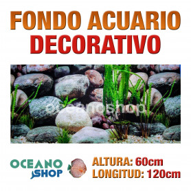 Fondo 120x60cm acuario decorativo vinilo fondo rocoso Fondo 120x60cm acuario decorativo fondo rocoso marino peces calidad