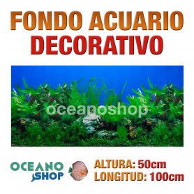 Fondo 100x50cm acuario decorativo vinilo fondo plantas marinas Fondo 100x50cm acuario decorativo fondo plantas marinas marino peces calidad