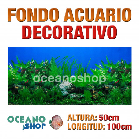 Fondo 100x50cm acuario decorativo fondo plantas marinas marino peces calidad
