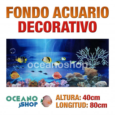 Fondo 80x40cm acuario decorativo vinilo fondo peces marinos marino peces calidad