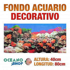 Fondo 80x40cm acuario decorativo vinilo fondo coral Fondo 80x40cm acuario decorativo vinilo fondo coral marino peces calidad