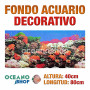 Fondo 80x40cm acuario decorativo vinilo fondo coral marino peces calidad