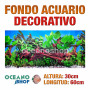 Fondo 60x30cm acuario decorativo vinilo fondo tronco y plantas marino peces calidad