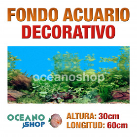 Fondo 60x30cm acuario decorativo vinilo fondo piedras y plantas Fondo 60x30cm acuario decorativo vinilo fondo piedras y plantas marino peces calidad