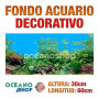Fondo 60x30cm acuario decorativo vinilo fondo piedras y plantas marino peces calidad