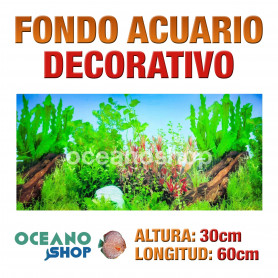 Fondo 60x30cm acuario decorativo vinilo fondo plantas Fondo 60x30cm acuario decorativo vinilo fondo plantas marino peces calidad