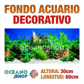 Fondo 60x30cm acuario decorativo vinilo fondo rocas y plantas Fondo 60x30cm acuario decorativo vinilo fondo rocas y plantas marino peces calidad