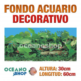 Fondo 60x30cm acuario decorativo vinilo fondo tronco y plantas Fondo 60x30cm acuario decorativo vinilo fondo tronco y plantas marino peces calidad