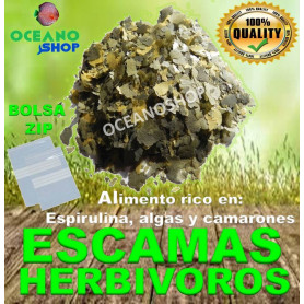 Escamas ciclidos herbivoros a granel de CALIDAD alimento escamas herbivoros espirulina algas ciclidos marino peces fondo comida