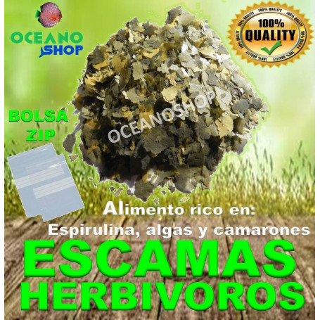 alimento escamas herbivoros espirulina algas ciclidos marino peces fondo comida