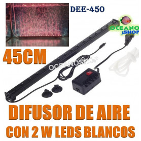 Cortina 45cm de aire con 16 leds blancos 2w dee-450 difusor aire oxigeno cortina led 2w 45cm deeboo dee-450