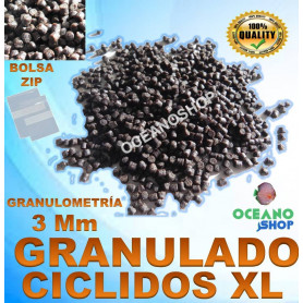 Granulado 3mm ciclidos XL gran tamaño premium granulo granulado ciclidos gran tamaño grandes xl cichlid