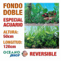 Fondo 120x50cm doble reversible decorativo fondo plantas y algas marino acuario peces calidad