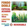 Fondo 80x40cm doble reversible decorativo fondo cascada y plantas marino acuario peces calidad