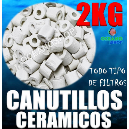 canutillos ceramicos ceramica bacterias filtro acuario pecera filtracion 2kg