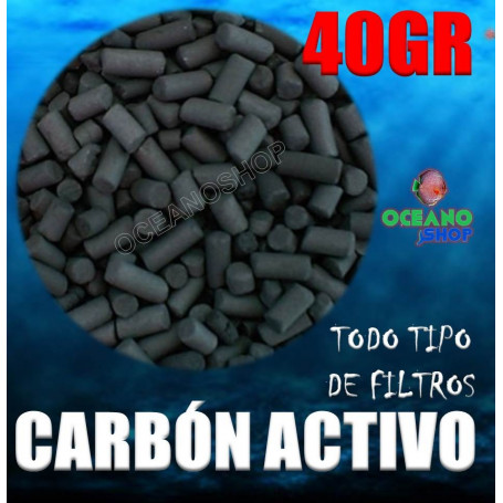 Carbón activo para acuario 40gr