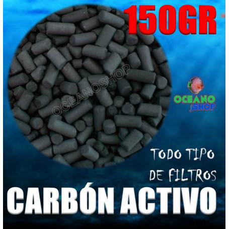 Carbón activo 150gr para acuario todo tipo de filtros