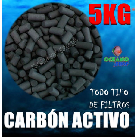 Carbón activo 5kg para acuario todo tipo de filtros