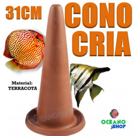 Cono desove discos y escalares 31cm cono cria discos escalares desove reproducción alevines acuario 31cm
