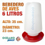 Bebedero para aves 6L 23 cm diametro x 35 cm alto