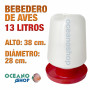 Bebedero para aves 13L 28 cm diametro x 38 cm alto