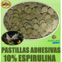pastillas adhesivas cristal acuario comida espirulina peces vegetarianos ciclidos fondo herviboros alimento gambas
