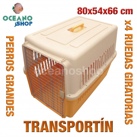 Transportín perros gran tamaño y calidad con ruedas 80x54x66 cm