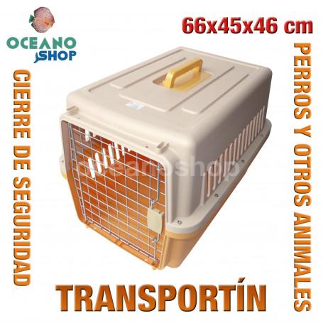 Transportín perros tamaño mediano calidad con asa 66x45x46 cm