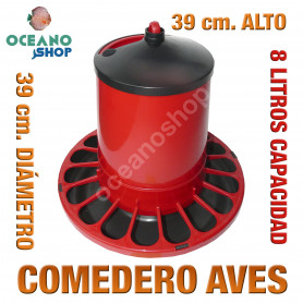 Comedero para aves 8L 39 cm diametro x 39 cm alto Comedero para aves 8L 39 cm diametro x 39 cm alto