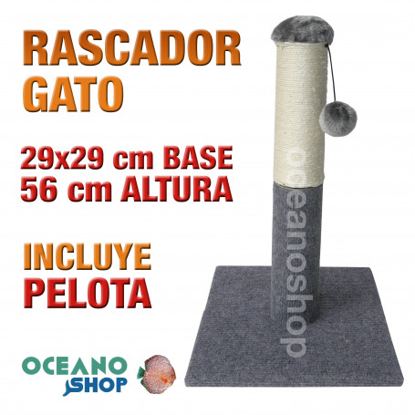 Rascador gato con pelota y base 29x29x56 cm
