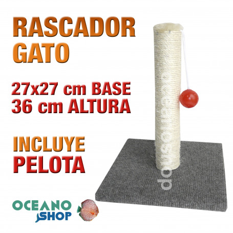 Rascador gato con pelota y base 27x27x36 cm