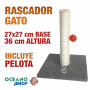 Rascador gato con pelota y base 27x27x36 cm