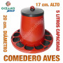 Comedero para aves 5L x12 agujeros 20 cm diametro x 17 cm alto