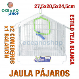 Jaula pájaros 27,5x20,5x24,5 cm Jaula pájaros 27,5x20,5x24,5 cm