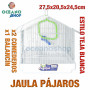 Jaula pájaros 27,5x20,5x24,5 cm