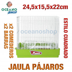 Jaula pájaros 24,5x15,5x22 cm Jaula pájaros 24,5x15,5x22 cm