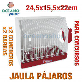 Jaula pájaros para concursos 24,5x15,5x22 cm Jaula pájaros para concursos 24,5x15,5x22 cm